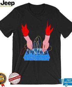 Burning Hand analog synth art shirt