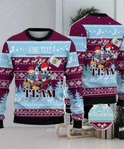 Burnley FC Disney Team Custom Name Ugly Christmas Sweater