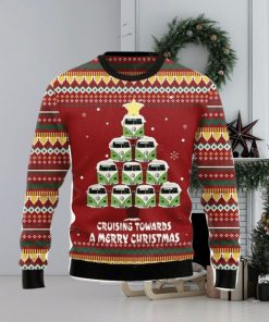 Bus Cruising Towards A Merry Christmas Ugly Christmas Sweater 3D Gift Christmas Funny