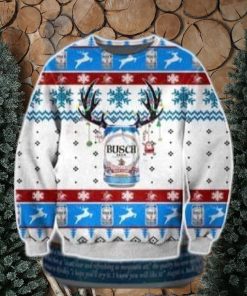 Busch Beer Knitting Ugly Christmas Sweater Perfect Holiday Gift