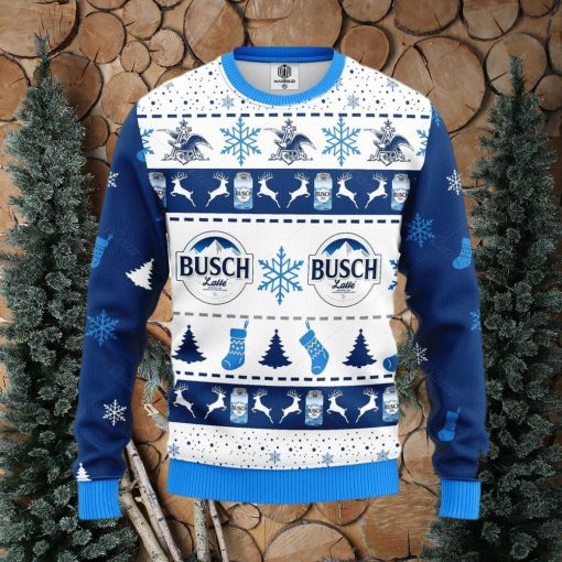 Busch Latte Beer Ugly Knitted Christmas Sweater