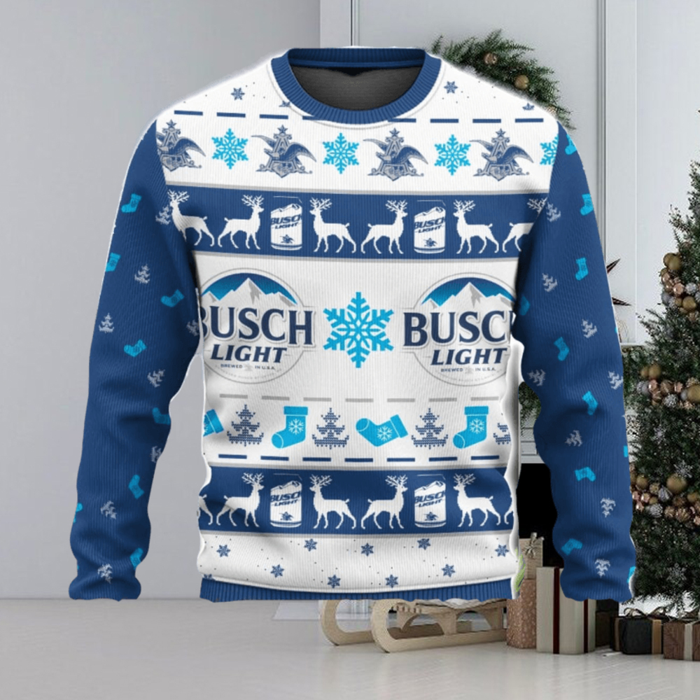 Busch Light 3D Print Christmas Sweater Christmas Ugly Sweater