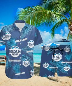 Busch Light Beer Palm Leaves Tropical Hawaiian Shirt And Shorts Unique Summer Gift hawaiian shirt