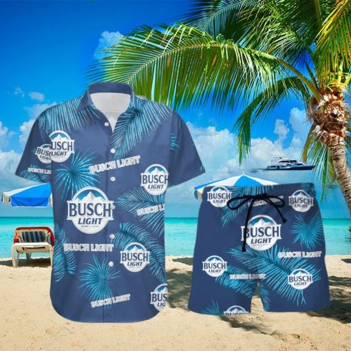 Busch Light Beer Palm Leaves Tropical Hawaiian Shirt And Shorts Unique Summer Gift hawaiian shirt