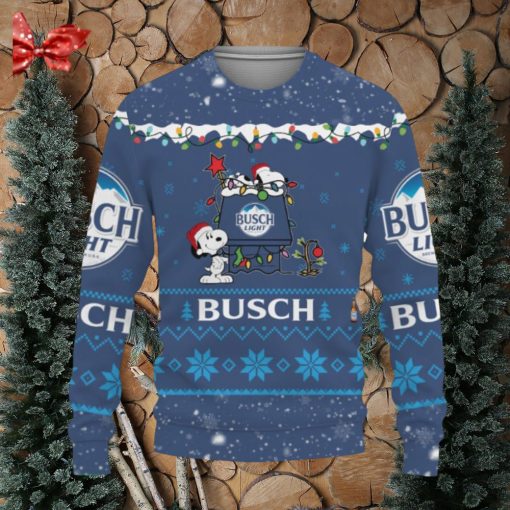 Busch Light Beers American Whiskey Beers Merry Christmas Snoopy House Cute Ugly Xmas Sweater AOP
