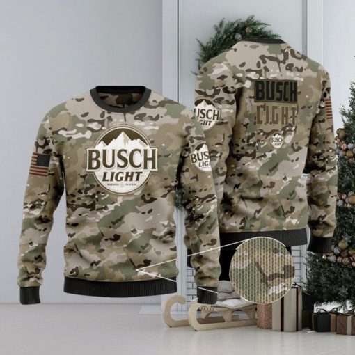 Busch Light Camo Ugly Christmas Sweater, Merry Ugly Christmas Sweater, Christmas Gift Apparel