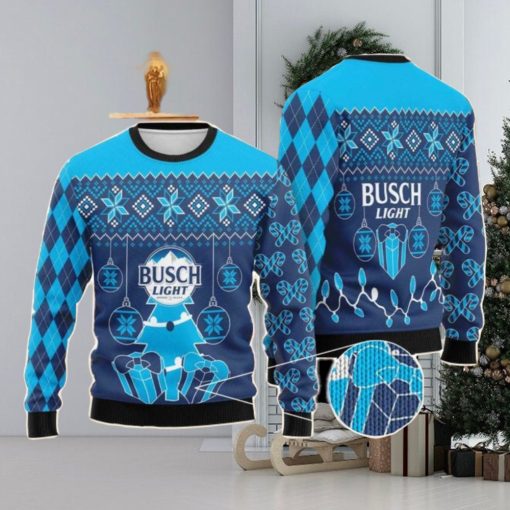 Busch Light Christmas Tree Snowflake Ugly Christmas Sweater Christmas Holiday Gift