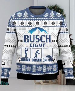 Busch Light Drunk All Over Printed Ugly Christmas Sweater 2023 Christmas Gift Ideas Holiday Gift