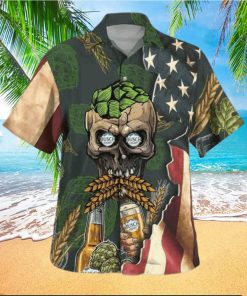 Busch Light Hawaiian Shirt Artichoke Skull For Beer Lovers Aloha Shirt