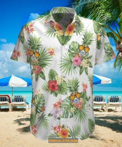 Busch Light Hawaiian Shirt Hibiscus Flower Aloha Shirt