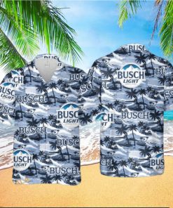 Busch Light Hawaiian Shirt Sea Island Pattern Gift For Beach Lovers Aloha Shirt