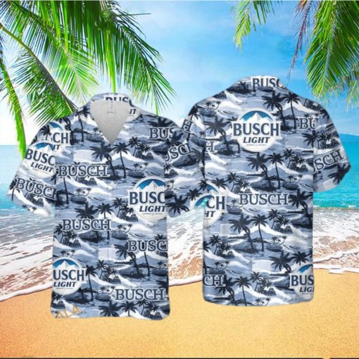 Busch Light Hawaiian Shirt Sea Island Pattern Gift For Beach Lovers  Aloha Shirt