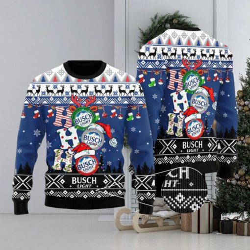 Busch Light Hohoho Ugly Christmas Sweater, Merry Ugly Christmas Sweater, Christmas Gift Apparel