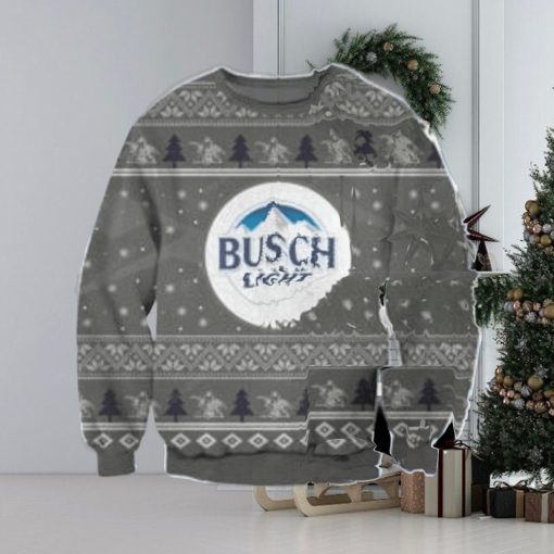 Busch Light Knitting Ugly Christmas Holiday Sweater