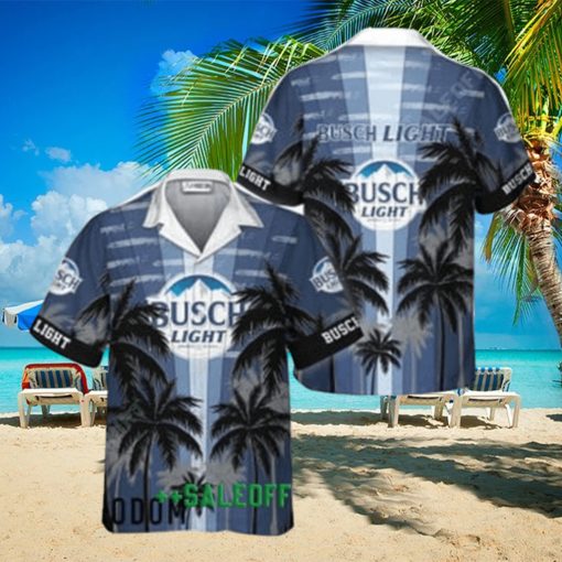 Busch Light Tropical Coconut Palms Hawaiian Shirt