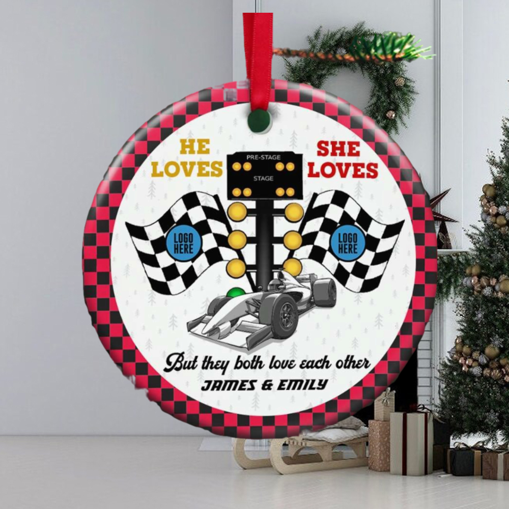 But They Both Love Each Other Couple Ornament But They Both Love Each Other Couple Ornament