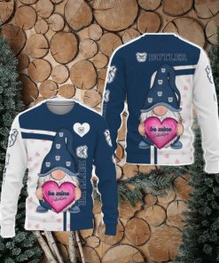 Butler Bulldogs Be Mine Valentine Gnomes With Valentine Football American Valentine Day Ugly Xmas AOP Sweater