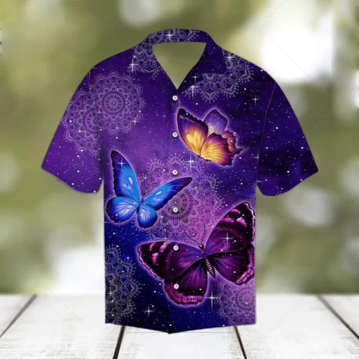 Butterfly Purple Hawaiian Shirt