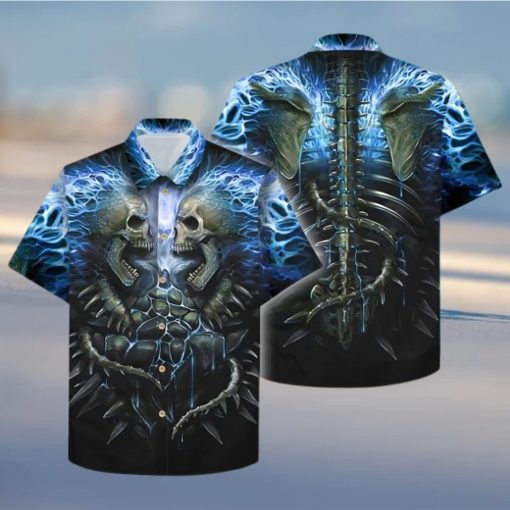 Buy Blue Skull Hawaiian Shirt