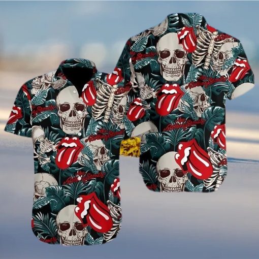 Buy Hawaiian Shirts Music Skull The Rolling Stone