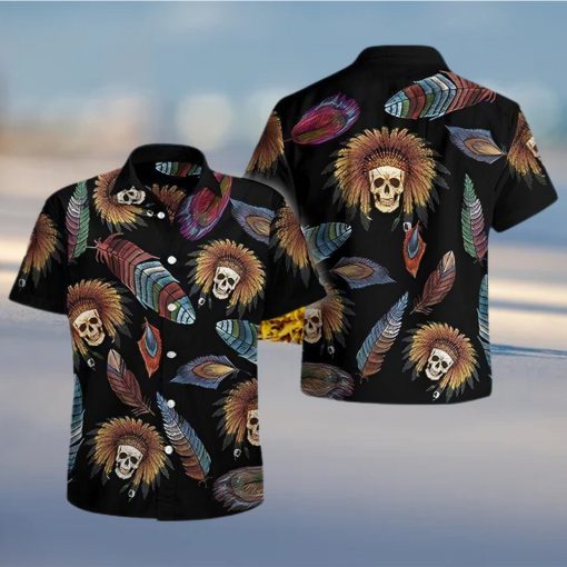 Buy Naive Skull Embroidery Aloha Hawaiian Shirts 1