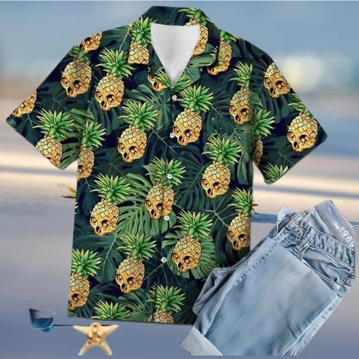 Buy Pineapple Skull Summer Vibe Tropical Hawaiian Shirts