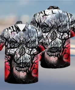 Buy Skull Branches Hollow Night 3d All Over Hawaiian Shirt