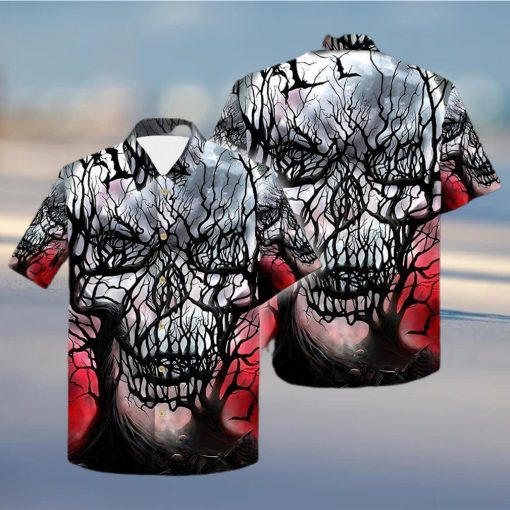 Buy Skull Branches Hollow Night 3d All Over Hawaiian Shirtt