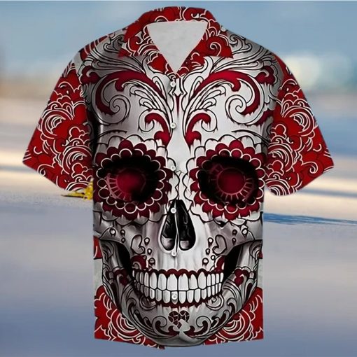 Buy Skull Floral Hawaiian Shirtt