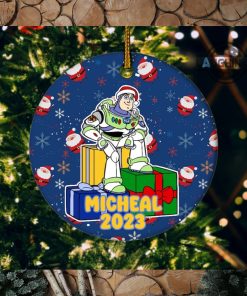 Buzz Lightyear Christmas Ornament Disney Buzz Lightyear Toy Story Ceramic Ornaments 2 Sides Buzz Lightyear Star Command Christmas Tree Decoration NEW