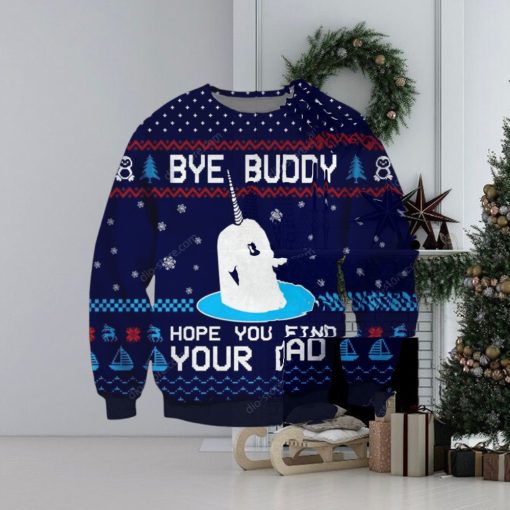 Bye Buddy Dprint Wool Holiday Sweater