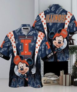 Ncaa Illinois Fighting Illini Mickey Mouse Trendy Hawaiian Shirt Aloha Shirt