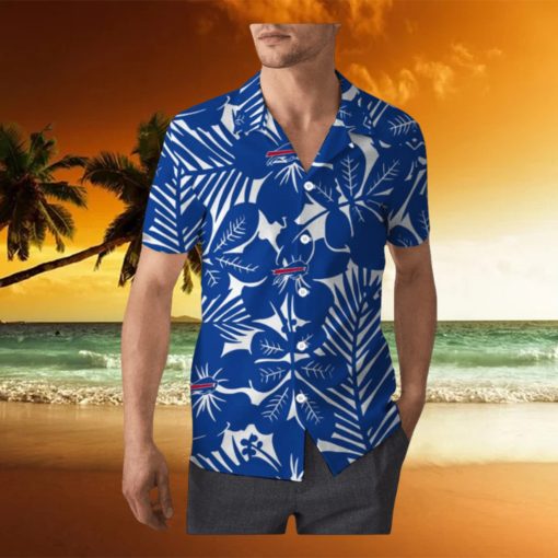 Buffalo Bills Hawaiian Shirt Flower Pattern Beach Gift For Friend, NFL Hawaiian Shirt