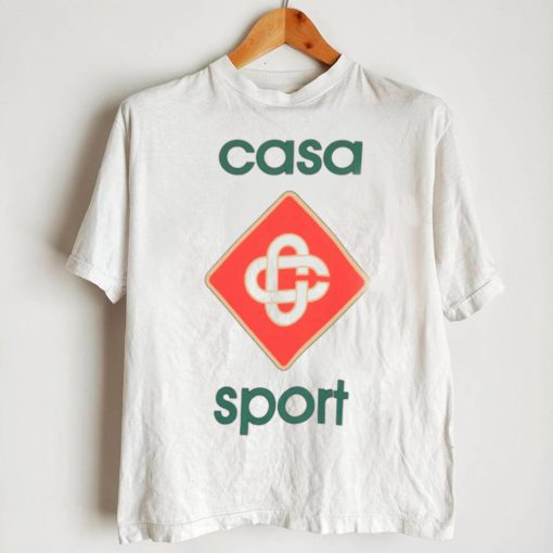 CASABLANCA Sport logo print organic cotton jersey T shirt