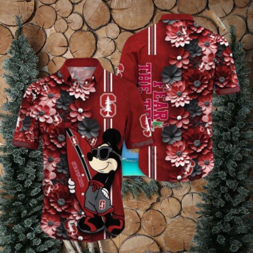 Stanford Cardinal Hawaiian Shirt Mickey Love Surfing Trending Summer Gift