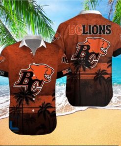 CFL BC Lions Tropical Tree Hawaiian Shirt