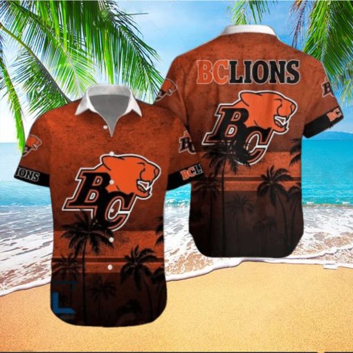 CFL BC Lions Tropical Tree Hawaiian Shirt