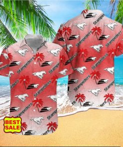 CFL Team Calgary Stampeders Aloha Style 4 Big Logo Hawaiian Shirt