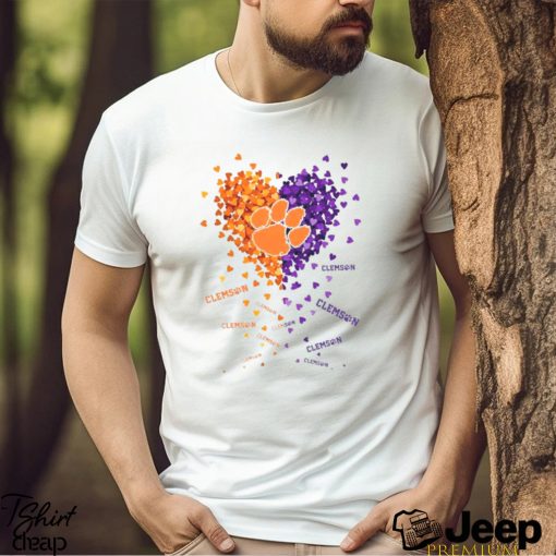 CLEMSON TIGERS TINY HEART SHAPE 2023 T SHIRT