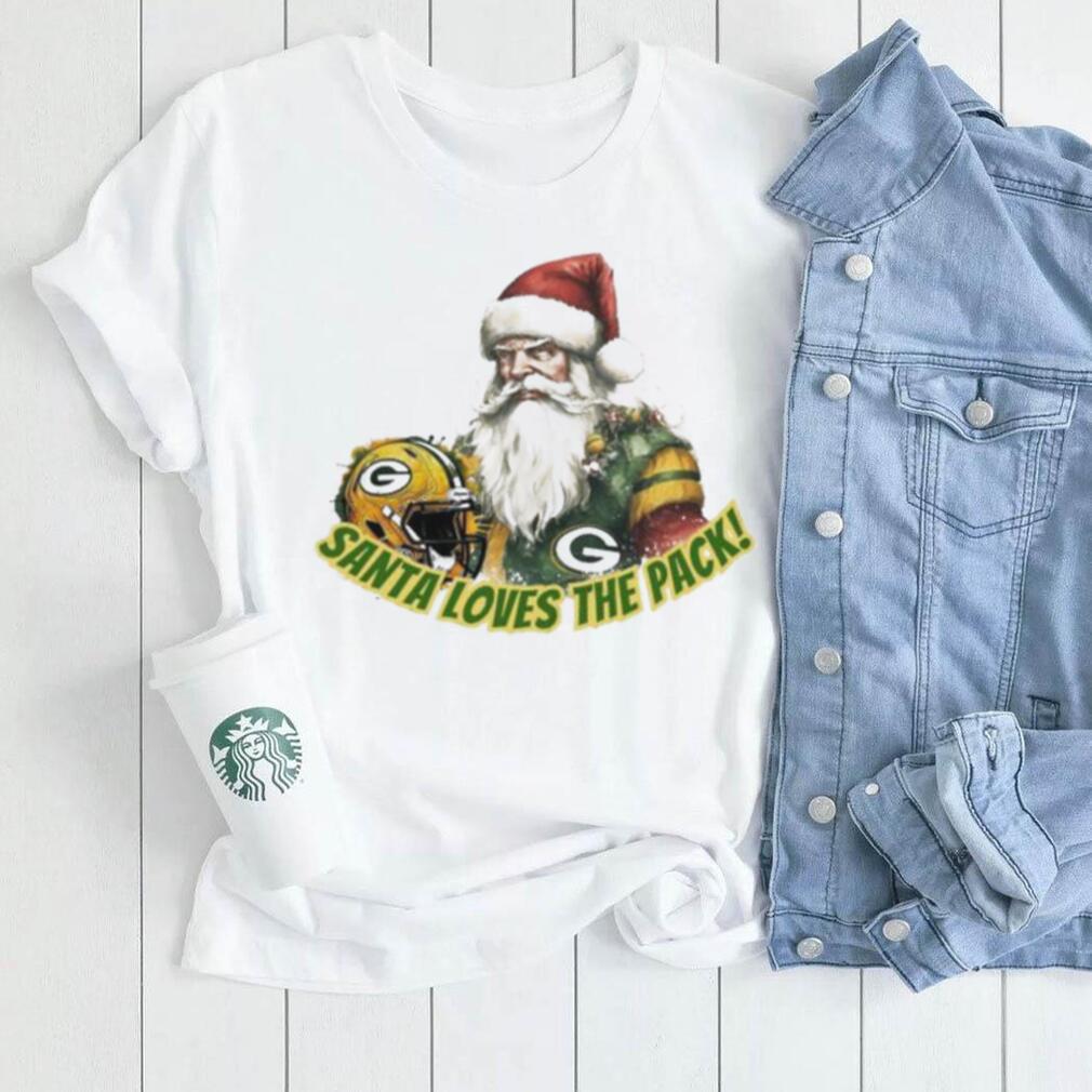 Santa Hat Santa Loves the Pack Merry Christmas 2023 Shirt