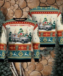 Hughes County EMS AOP UGLY Sweater Christmas Season Gift
