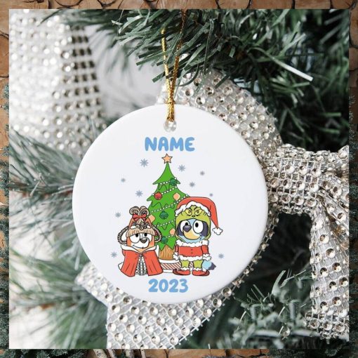 Custom Kid Name Bluey 2023 Christmas Ornament, Bluey Gift