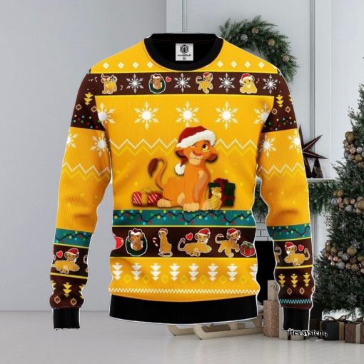 Lion King Simba Yellow 1 Amazing Gift Ugly Christmas 3D Sweater Christmas Gift For Men And Women