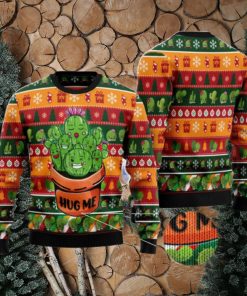 Cactus Hug Me Cute Ugly Christmas Sweater AOP All Over Printed Sweater