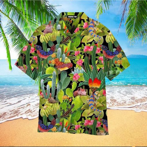 Cactus Pattern Tropical Hawaiian Shirt For Men & Women