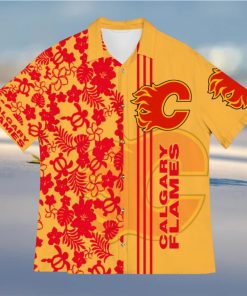 Calgary Flames American Sports Team Flower Beach Tree Hawaiian Shirt