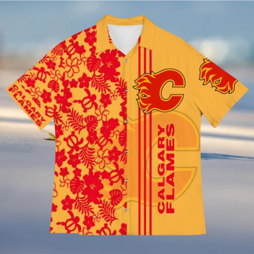 Calgary Flames American Sports Team Flower Beach Tree Hawaiian Shirt