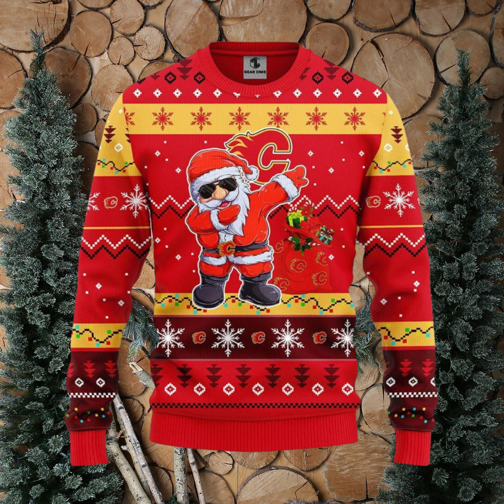 NHL Colorado Avalanche Dabbing Santa Claus Ideas Logo Ugly Christmas Sweater  For Fans - Banantees