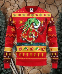 Calgary Flames Grinch Christmas Ugly Sweater