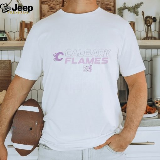 Calgary Flames Levelwear Hockey Fights Cancer Birch T Shirt